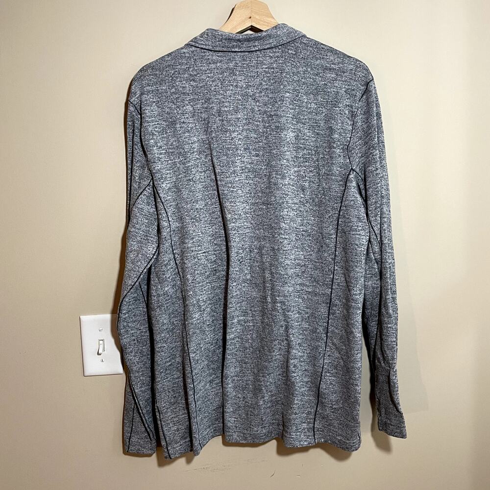 Swiss Tech gray heathered quarter zip men's pullover sweater L made in Jordan - Picture 6 of 6